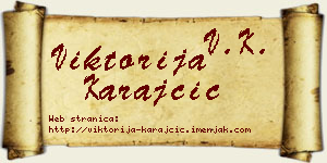 Viktorija Karajčić vizit kartica